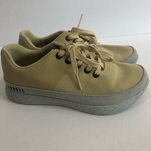Nobull canvas cream sneakers.